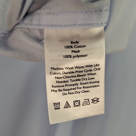 Eddie Bauer Shirt Mens XL Light Blue Travex Button Down Classic Fit Long Sleeve - Picture 7 of 9
